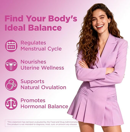 Laicuherb Fibroid Gummies for Fibroid Shrink & Ovarian Cysts, 60 Count Get Pregnant Fast Fibroids Shrinking Gummies, Natural Ovarian Support Gummy for Women Ovary and Uterus Cleanse