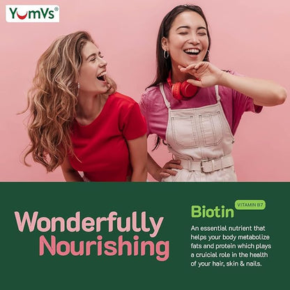 Biotin Gummies 10,000mcg – Biotin for Hair Growth Women – Great-Tasting Gummies – Hair, Skin & Nails Vitamins – Non-GMO Vegan Biotina Supplement for Women – 70 Count