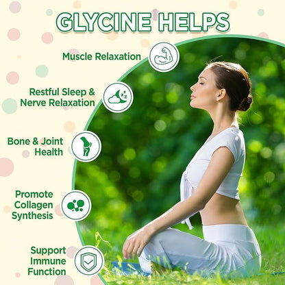 Glycine 3g Gummies, with L Alanine 1000 mg, L Theanine, GABA, Vitamin B6, Sleep Support, Muscle Relaxation, High Absorption Glycine Supplements for Adults, Sugar Free Pineapple Flavor, 60 gummies