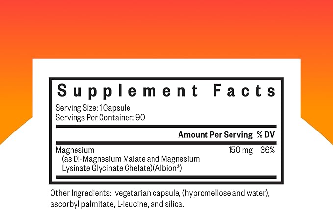 Seeking Health Optimal Magnesium - Mineral Supplement Aids Optimal Magnesium Absorption - Bioavailable Forms of Magnesium for Energy, Sleep & Bone Health Support - 150 mg, 90 Capsules