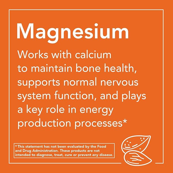 NOW Supplements, Magnesium Citrate, Enzyme Function*, Nervous System Support*, 120 Veg Capsules