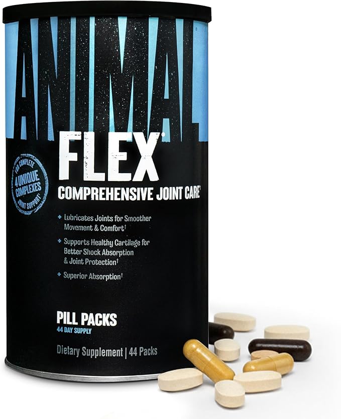 Animal Flex - Glucosamine Chondroitin Joint Supplement for Women and Men Discomfort with Turmeric, MSM, Boswellia for Cartilage, Joint Health, Muscles, Back, Knees, Shoulder, and Hip, 44 Packs