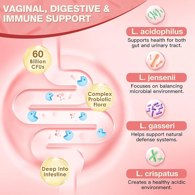 NATURE TARGET Vaginal Probiotics for Women, pH Balance for Women with Probiotic, Prebiotics, Cranberry & Vitamin C, Support Odor Control, Flora Balance, Urinary & Digestive Health, 90 Vegan Capsules