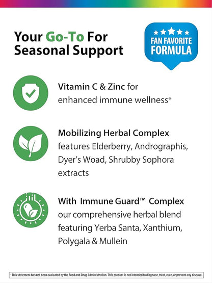 Rainbow Light Counter Attack Immune Support Booster Supplement for Adults | 90 Tablets | with Vitamin C, Zinc, Immune Guard & More