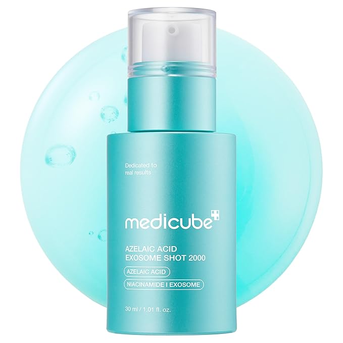 medicube Exosome Shot Azelaic Acid 2,000 PPM Spicule Facial Serum | Calm Redness Due to Dryness | Ideal for Use After Spot Care, Uneven Skin | Azelaic Acid, Niacinamide | Korean Skincare, 1.01 fl.oz