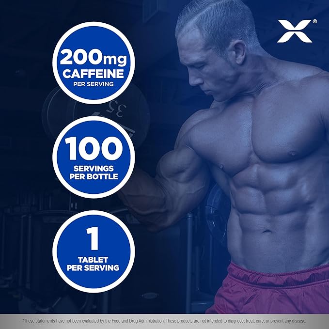 ALLMAX Caffeine - 100 Tablets - Increases Mental Alertness, Focus & Energy - Vegan - 100 Servings