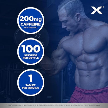 ALLMAX Caffeine - 100 Tablets - Increases Mental Alertness, Focus & Energy - Vegan - 100 Servings