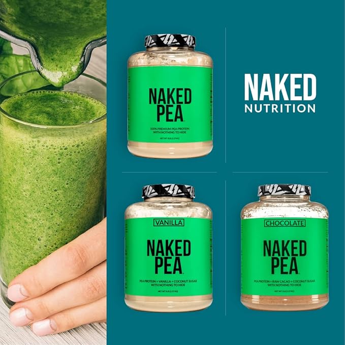 NAKED Pea - Pea Protein Isolate - Plant Based, Vegetarian & Vegan Protein. NSF Certified, Easy to Digest, Non-GMO, No Lactose, No Soy and Gluten Free - 15 Servings