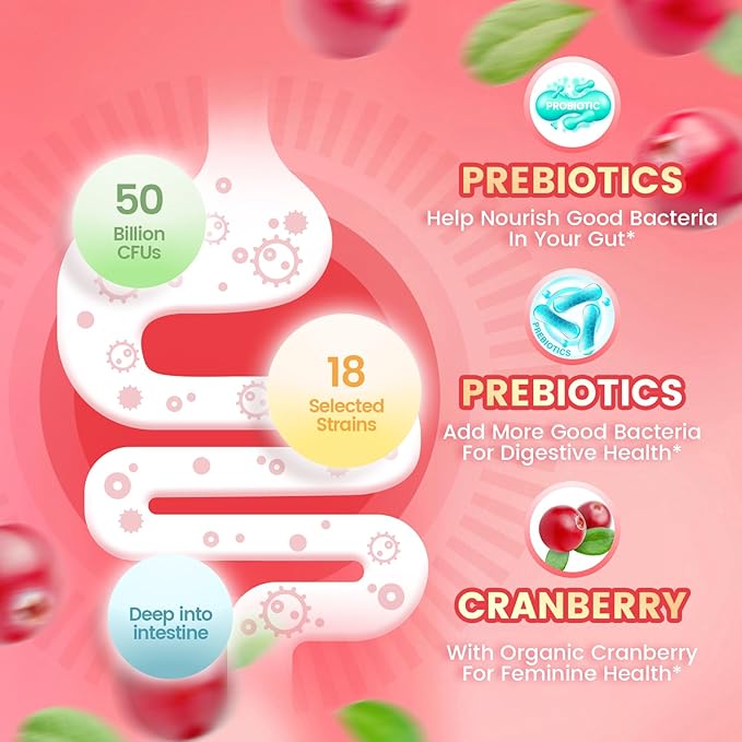 VivoNu Viginal Probiotics for Women, Women Probiotic Gummies (180pcs/3bag)