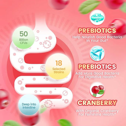 VivoNu Viginal Probiotics for Women, Women Probiotic Gummies (180pcs/3bag)