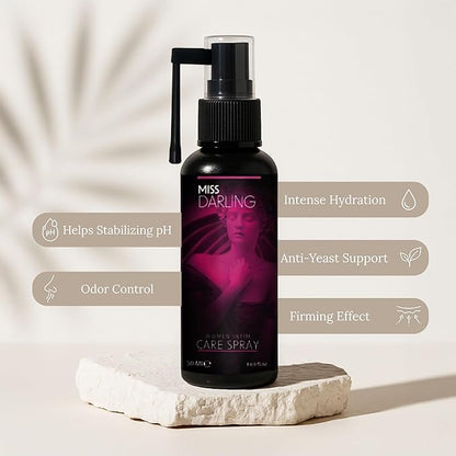 Miss Darling Intimate Feminine Care Spray for Women – Odor Control, pH Balance & Tightening Support – Soothing Daily Mist for Vaginal Dryness, Freshness & Yeast Infection Discomfort Relief
