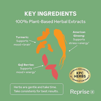 De-Stress Gummies with American Ginseng, Turmeric, and Goji - Assist with Stress Relief & Mood Boost, All-Natural Relaxation, Low-Sugar, 45 Vegan Gummies, Passion Fruit (Pack of 1)