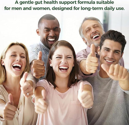 GREENPEOPLE Digestive Enzymes for Women & Men - Gentle Gut Health & Cleanse Capsule with Slippery Elm, Chlorophyll, Spirulina, Probiotics Complex - Complete Sensitive Gut Supplement 60 Ct 30 Days Use