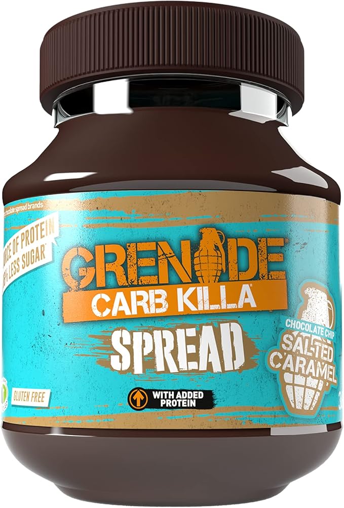 Grenade Carb Killa Protein Chocolate Spread | 7g High Protein Snack | High Protein Low Sugar | Gluten Free No Stir | Chocolate Chip Salted Caramel, 12.7oz