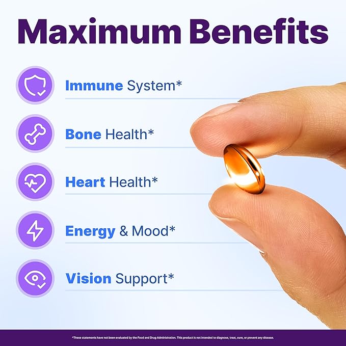 InnovixLabs Vitamin D3 K2-5000 IU Vitamin D3 Plus 600 mcg Vitamin K2 MK4 and MK7 for Max Calcium Absorption, Supports Bone, Immune, Heart Health, 3rd Party Tested, Gluten Free, 60 Softgels (Pack of 2)