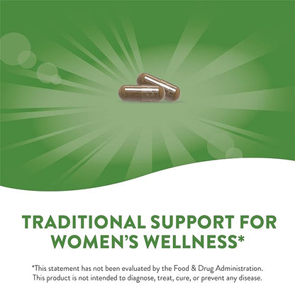 Nature's Way Red Clover Blossom Herb, Traditional Women's Health Support*, 800 mg per Serving, 100 Vegan Capsules (Pack of 2)