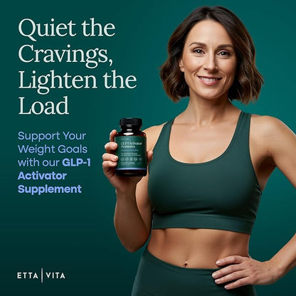 GLP-1 Probiotic Supplement for Weight Loss & Appetite Suppressant for Women and Men with Akkermansia, Berberine, Inulin, EGCG, Resveratrol, Hops - Supports Digestion, Hunger, Cravings, Gut Health