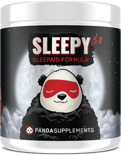 Underground Bio Labs Panda Supps – Sleepy 3.0 Natural Sleep Aid Formula: 5mg Melatonin, 300mg GABA, Chamomile Extract (Mixed Berry) 30 Servings