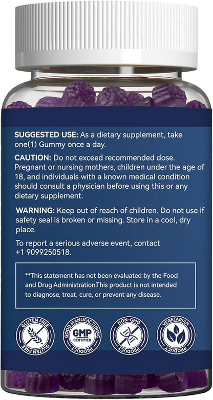Melatonin 10mg Gummies for Sleep Support, Natural Berry Flavor, Non-GMO, Gluten Free, Vegan, 60 Count, 2 Month Supply – Bedtime Relaxation & Restful Sleep Aid