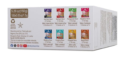 HYLEYS Slim Tea 9 Flavor Assortment 100 Ct - Weight Loss Herbal Supplement Cleanse and Detox - 100 Tea Bags (9 Pack) - Herbal Tea Variety Pack