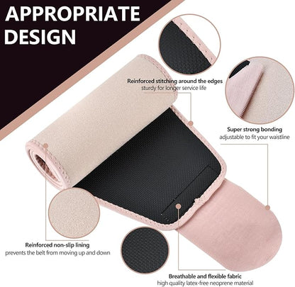 Lisacool Waist Trainer for Women,Waist Sweat Band for Women,Belt for Weight Loss, Belly Band,Stomach Wrap Lumbar Support