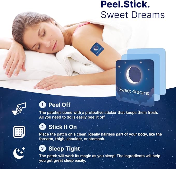 Wellamoon Original Sleep Patches for Adults Extra Strength | Easy-to-Apply Sleep Patch with Melatonin & Valerian | Relax & Wake Up Refreshed | Long-Lasting Night Comfort for Men & Women | 28 Patches