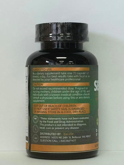 Bualle Irish Sea Moss Capsules – Organic Sea Moss, Black Seed Oil, Ashwagandha Supplements with Bladderwrack, Ginger & Burdock Root – Supports Daily Wellness, Skin & Energy – 150 Capsules,(Pack of 2)