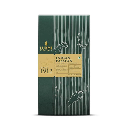 Luxmi Estates - Mango Passionfruit Darjeeling Green Tea, 25 Tea Bags (50g/1.76oz), 100% biodegradable Tea Bags