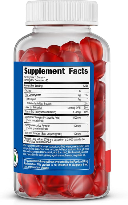 Nutricost Apple Cider Vinegar 500mg, 60 Gummies, Apple Flavored - Gluten Free, Non-GMO, No Corn Syrup