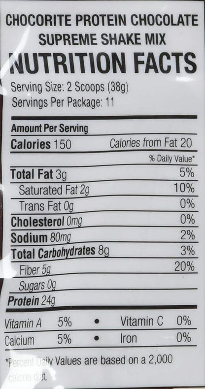 ChocoRite Protein Chocolate Supreme Shake Mix, Chocolate Supreme, 15.3 Ounce