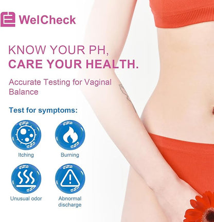 Vaginal pH Test Strips, Vaginal Yeast Infection Test Strips, Feminine pH Test, BV Test Strips pH Balance for Women, 3 Pcs