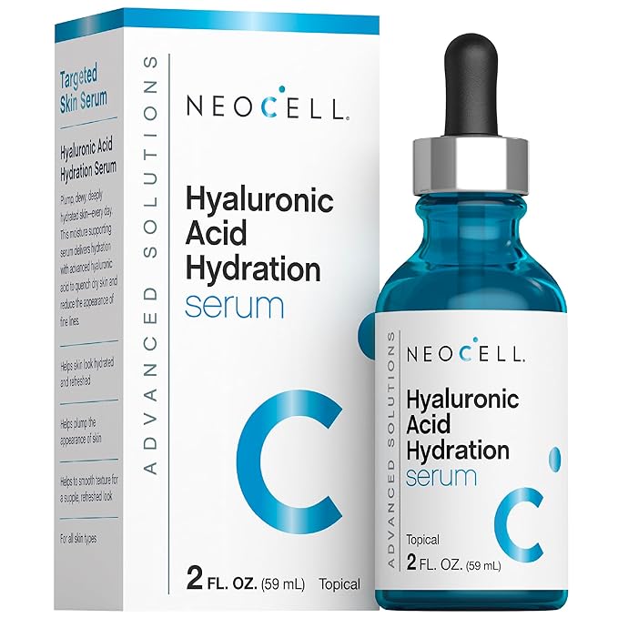 NeoCell Hyaluronic Acid Hydration Serum | 2 fl oz | Hydrating Formula for Face | Advanced Skin Care