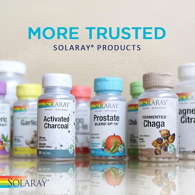 SOLARAY Beta Glucan with Vitamin C 10 mg | from Bakers Yeast | Healthy Immune System Function Support | 60 VegCaps