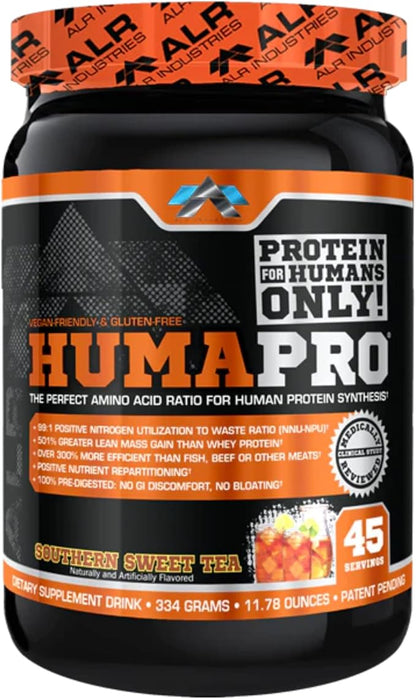 HumaPro Essential Amino Acid Formula | EAA Protein Supplement | Supports Muscle Recovery & Performance | Vegan, Gluten Free | | 45 Servings (Southern Sweet Tea)