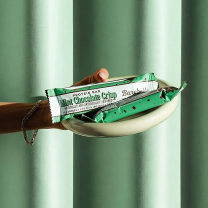 Barebells Mint Chocolate Crisp Protein Bar – 20g Protein – No Added Sugar – 12 x 55g High Protein Snack – Post Workout Snack