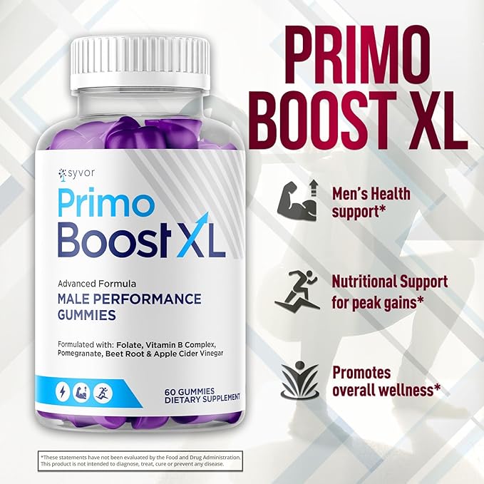 (2 Pack) Primo Boost XL Gummies, Official Primo Boost XL Gummys with All Natural Ingredients, Advanced PrimoBoost Health & Wellness Formula with Max Strength Active Lifestyle Vitamins (120 Gummies)