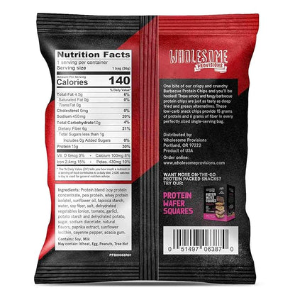 Protein Chips, 14g Protein, 3g-4g Net Carbs, Gluten Free, Keto Snacks, Low Carb Snacks, Protein Crisps, Keto-Friendly, Made in USA (Barbecue, 7 Pack)