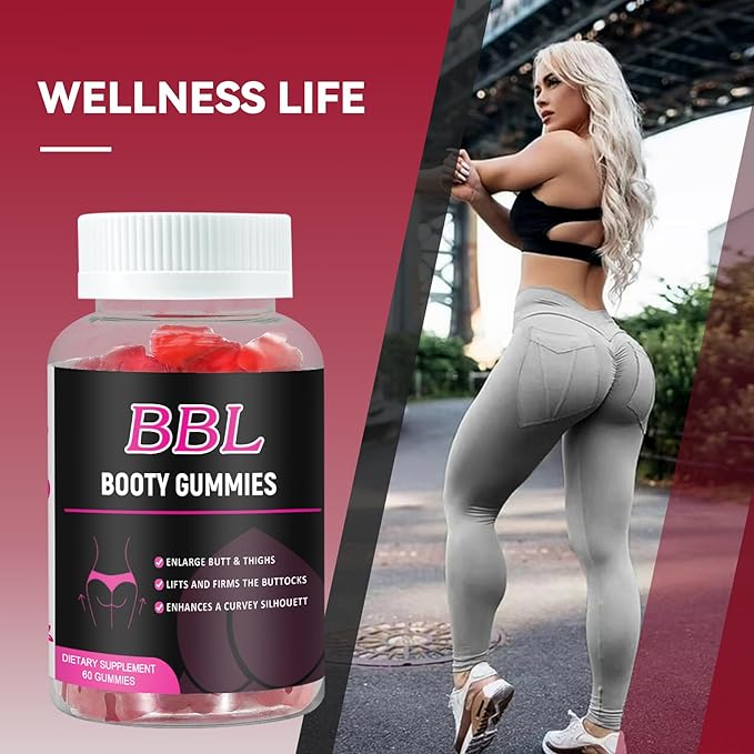 Aromlife BBL Gummies for Women, 60 Count Bear Shape Booty Gummies with Herbal Ingredients, BBL Vitamin Gummy with Fenugreek, Asian Ginseng, Motherwort, Saw Palmetto, Anise Seed & Vitamin C