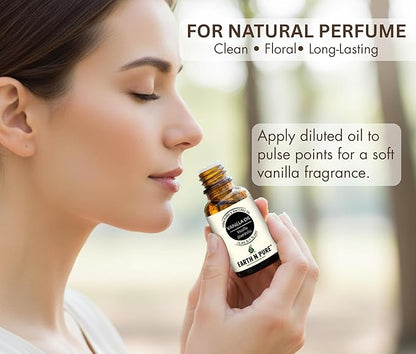 Earth N Pure Vanilla Essential Oil Natural & Therapeutic Grade | for Skin, Face, Hair, Candle, Diffuser and Home Fragrance with Glass Dropper 30 ML