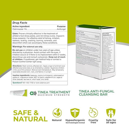 terrasil Tinea Versicolor Treatment Cream + Tinea Soap, Antifungal Cream and Soap Kit (1.7oz Tube + 75g Cleansing Bar) Clinically Proven Clotrimazole 1% Antifungal Treatment & Soap