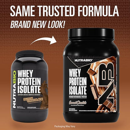 NutraBio 100% Whey Protein Isolate Protein Powder, 25g Protein with Complete Amino Acid Profile, Non-GMO, Soy & Gluten Free, Low Carb, Low Calorie Whey Protein Powder, Gourmet Chocolate, 2 Lbs