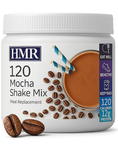 HMR 120 Shake Meal Replacement Powder | Mocha Shake Mix to Support Healthy Weight Loss | 12g of Protein | Nutritional Drink | Low Calorie Food | 12 Servings