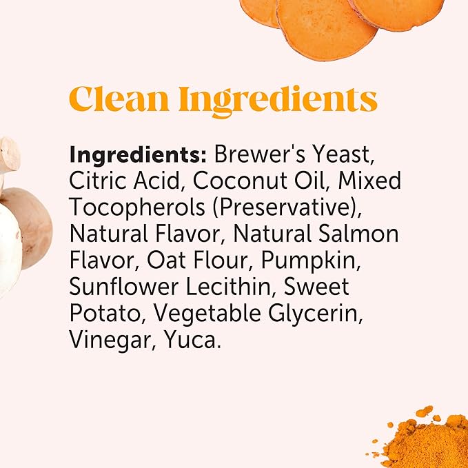 Dog Allergy Relief Immunity Chews - Paw Licking, Itching & Seasonal Allergies - with Colostrum, Probiotics, Turmeric & Salmon Oil - Vet Recommended Anti-Itch Supplement for Dogs (Salmon, 90 Ct)