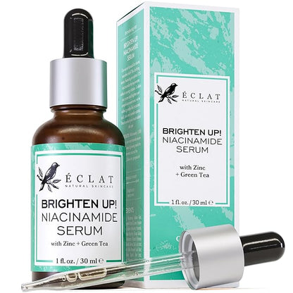 Eclat Skincare Clarifying Niacinamide Serum - 12% Niacinamide with Zinc PCA & Hyaluronic Acid - Hydrating & Soothing Formula - Face Serum for Minimizing Pores and Improving Skin Texture 1 Fl Oz