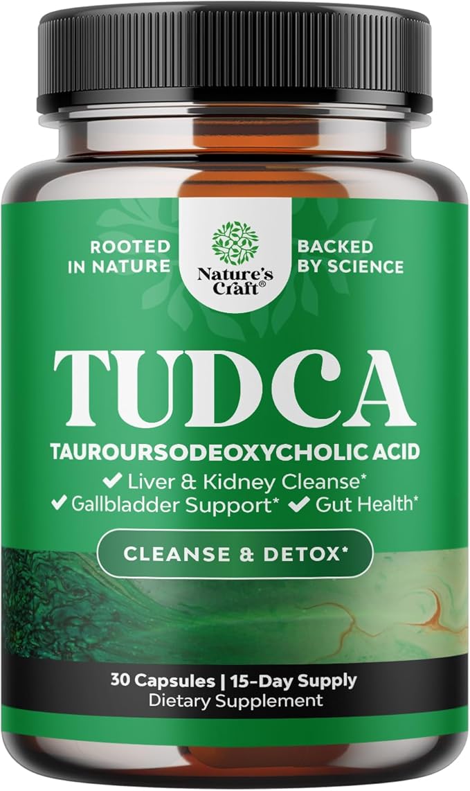 Advanced Bile Salt TUDCA Supplement-Extra Strength TUDCA 500mg per Serving Bile Salts for Gallbladder Kidney and Liver Support-High Purity Tauro Ursodeoxycholic Acid Liver and Gallbladder Cleanse 30ct
