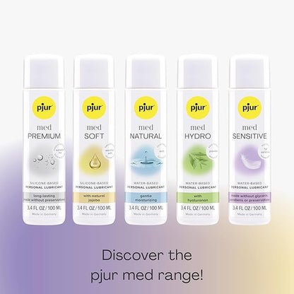 pjur med SOFT, Silicone-Based Personal Lubricant, Lube With Natural Jojoba - 100ml / 3.4 fl.oz