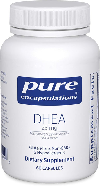 Pure Encapsulations DHEA 25 mg - Supplement for Immune Support, Hormone Balance, Metabolism Support, and Energy Levels* - with Micronized DHEA - 60 Capsules
