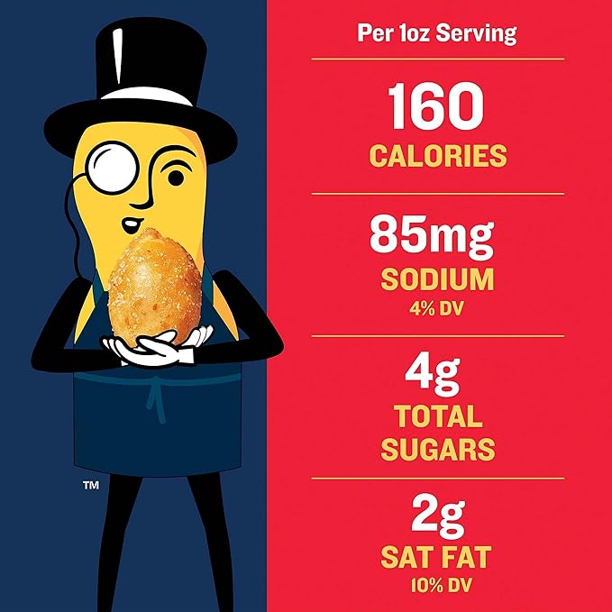 PLANTERS Honey Roasted Peanuts,Dry Roasted Peanuts,Party Snack,Plant-Based Protein,After School Snack,Sweet and Salty,Salted Nuts,Sea Salt & Honey,Snacks for Adults,Kosher,16oz Jar,(Pack of 4)