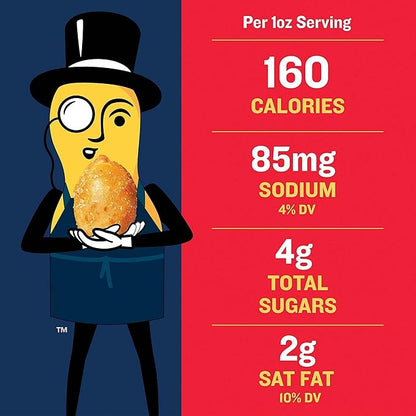 PLANTERS Honey Roasted Peanuts,Dry Roasted Peanuts,Party Snack,Plant-Based Protein,After School Snack,Sweet and Salty,Salted Nuts,Sea Salt & Honey,Snacks for Adults,Kosher,16oz Jar,(Pack of 4)