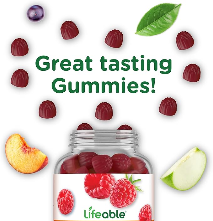 Lifeable Collagen Peptides Gummies 100mg | with 10000mcg Biotin | Great Tasting Biotin and Collagen Supplements | for Hair, Skin, and Nails | Collagen Gummies for Women, Men, Adults | 90 Gummies
